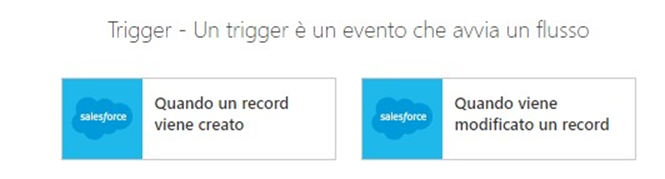 trigger connettore salesforce in power automate